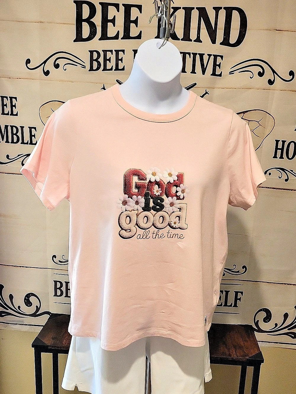 Mrs Beez Boutique Printed Graphic Tee in Pink XL Tall NWT